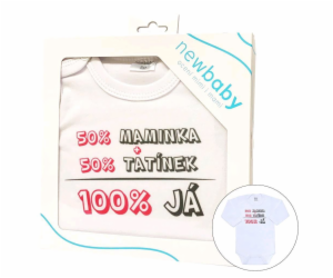 Body s potiskem New Baby 50% MAMINKA + 50% TATÍNEK - 100%...