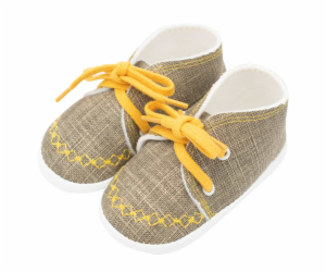 Kojenecké capáčky tenisky New Baby jeans mustard 3-6 m