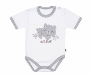 Kojenecké bavlněné body s krátkým rukávem New Baby Cute Bear