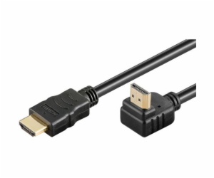 Kabel HDMI High Speed+Ethernet zlacený zahnutý konektor 9...