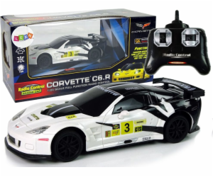 LeanToys Sports Car Racing R/C 1:24 Corvette C6.R bílá 2,...