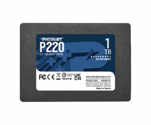 Patriot P220 1TB, P220S1TB25, SSD / Interní / 2,5" / SATA...