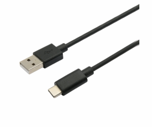 C-TECH kabel USB 2.0 AM na USB-C (AM/CM), 2m, černý