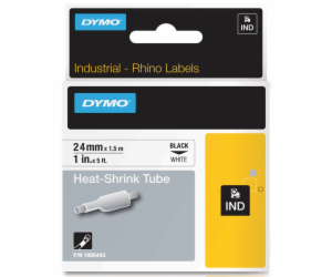 Dymo Rhino Heat-Shrink Tube 24 mm x 1,5 m black to white