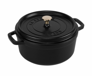 Staub La Cocotte 20cm kulatá, černá, litina