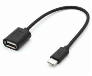 Kabel OTG USB AF - USB C 15cm czarny