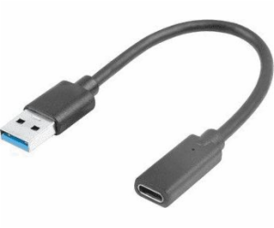 Lanberg USB C (F) 3.1 USB kabel - USB-A (M) 0,15m černý