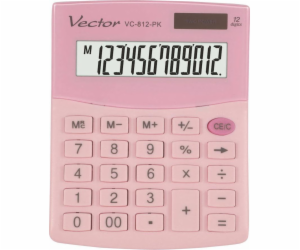 VECTOR OFFICE CALCULATOR KAV VC-812 PK PINK