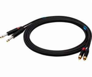 SSQ RCAJM1 SS-1427 Kabel 2x RCA - 2x Jack Mono 6,3 mm 1 m...