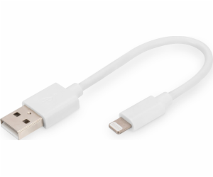 Kabel přenosu dat/USB A/Lightning MFI 0,1 m bílé nabíjení