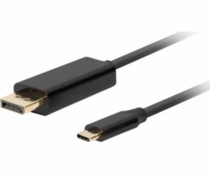 Lanberg USB-C(M)->DisplayPort(M) kabel 1m 4K 60Hz černá