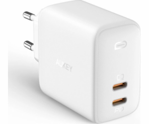 Aukey PA-B4 Bílá nabíječka Omnia GaN 2xUSB C Power Delive...