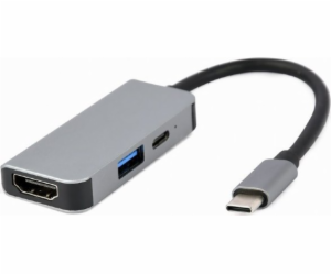 Gembird A-CM-COMBO3-02 USB Type-C 3-in-1 multi-port adapt...