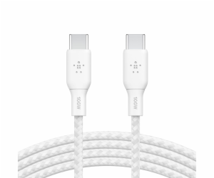 Belkin geflochtenes USB-C/USB-C Kabel 100W 2m weiß  CAB01...