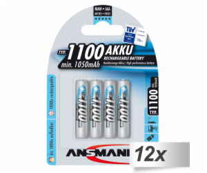 12x4 Ansmann NiMH Akku 1100 Micro AAA 1050 mAh