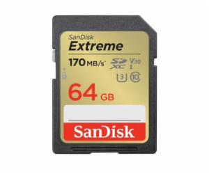 Paměťová karta Sandisk Extreme 64GB SDXC 170MB/s & 80MB/s...