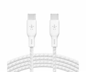 Belkin geflochtenes USB-C/USB-C Kabel 100W 3m weiß  CAB01...