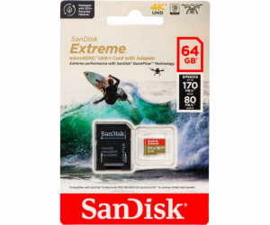 SanDisk microSDXC           64GB Extreme A2 C10 V30 UHS-I U3