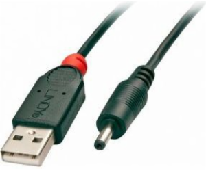 Lindy USB-A – DC 2,50/0,7 mm 1,5 m černý kabel (70265)