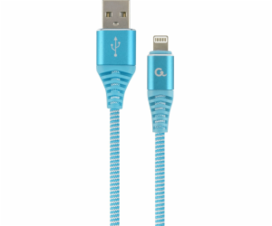 USB kabel Gembird USB 2.0 (AM/8-pin lightning M) textilní...