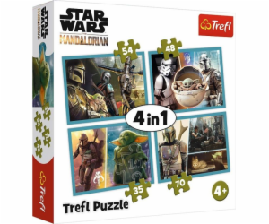 Trefl Puzzle 4v1 Mandalorian a jeho svět Star Wars