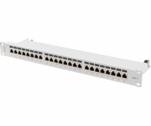 Lanberg Patch panel 1U 19 24x RJ-45 Cat.7 Šedý (PPS7-1024-S)