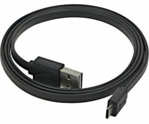 Neutrální USB-A - microUSB USB kabel 1 m Černý