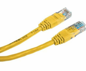 Patchcord UTP, kat.5e, nepředvídatelné, 0,5 m, žlutá