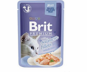 Brit KOT sasz.85g premium. SALMON FILLE gel