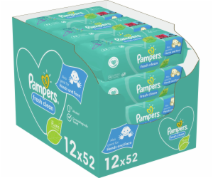 Pampers Fresh Clean 81688057  Baby Wipes 12 Packs = 624 W...