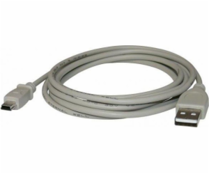 Logo kabelu USB USB-A – miniUSB 2 m šedý (17065)