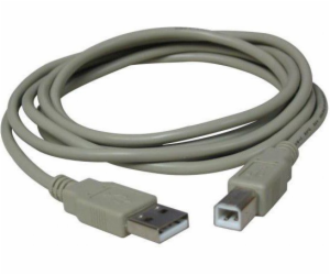 Logo kabelu USB USB-A – USB-B 1,8 m šedý (17057)