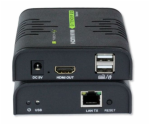 Techly KVM Extender HDMI + USB přepínač (myš, klávesnice)...