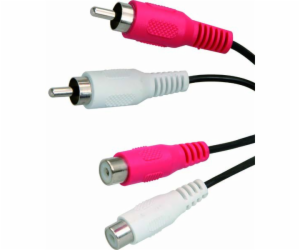 RCA (Cinch) x2 - RCA (Cinch) x2 kabel 1,5m černý