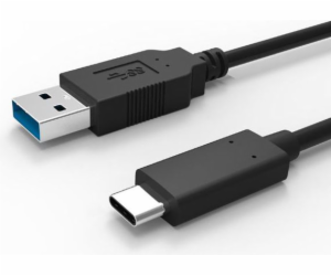 Kabel USB Logo USB-A - USB-C 1 m Černý