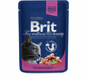 Brit Premium Cat sáčky s lososem a pstruhem 100g