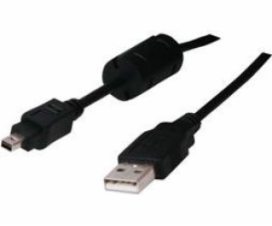 Logo kabelu USB USB-A – miniUSB 1,8 m černý (31178)