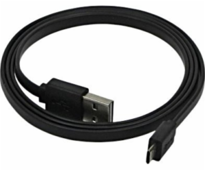 Neutrální USB kabel USB-A - microUSB 0,3 m černý (NULL)