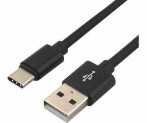 everActive cable USB-C 1m - Black braided quick charge 3A...