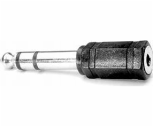 AV adaptér Jack 3,5 mm - Jack 6,3 mm černý