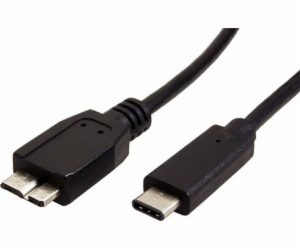 Red Fighter USB-C - micro-B USB kabel 0,5 m Černý