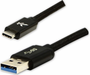 Kabel USB Logo USB-A - USB-C 2 m Černý