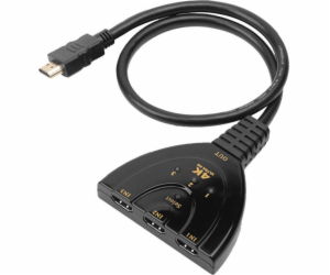 Techly 3portový HDMI přepínač 3x1 4K*30Hz Pigtail