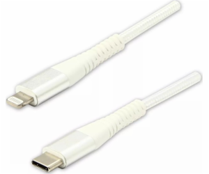 Logo USB USB-C - Lightning kabel 2 m Bílý