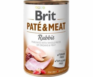 BRIT Paté & Meat Rabbit - vlhké krmivo pro psy - 400g