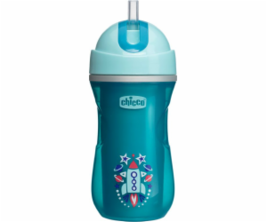 Chicco hrnek non -špína se slámou 260ml modrá