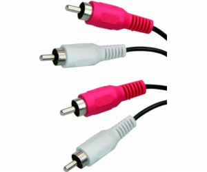 RCA (Cinch) x2 - RCA (Cinch) x2 kabel 5m černý