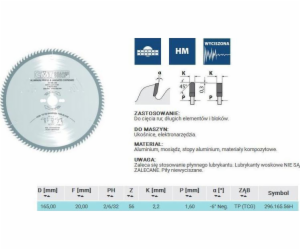 CMT 296,165,56H SAW HW D = 165 F = 20 Z = 56