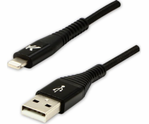 USB kabel Logo USB-A - Lightning 1 m černý