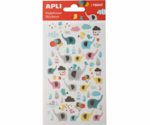 Apli Stickers APLI Elephants, se třpytkami, mix barev